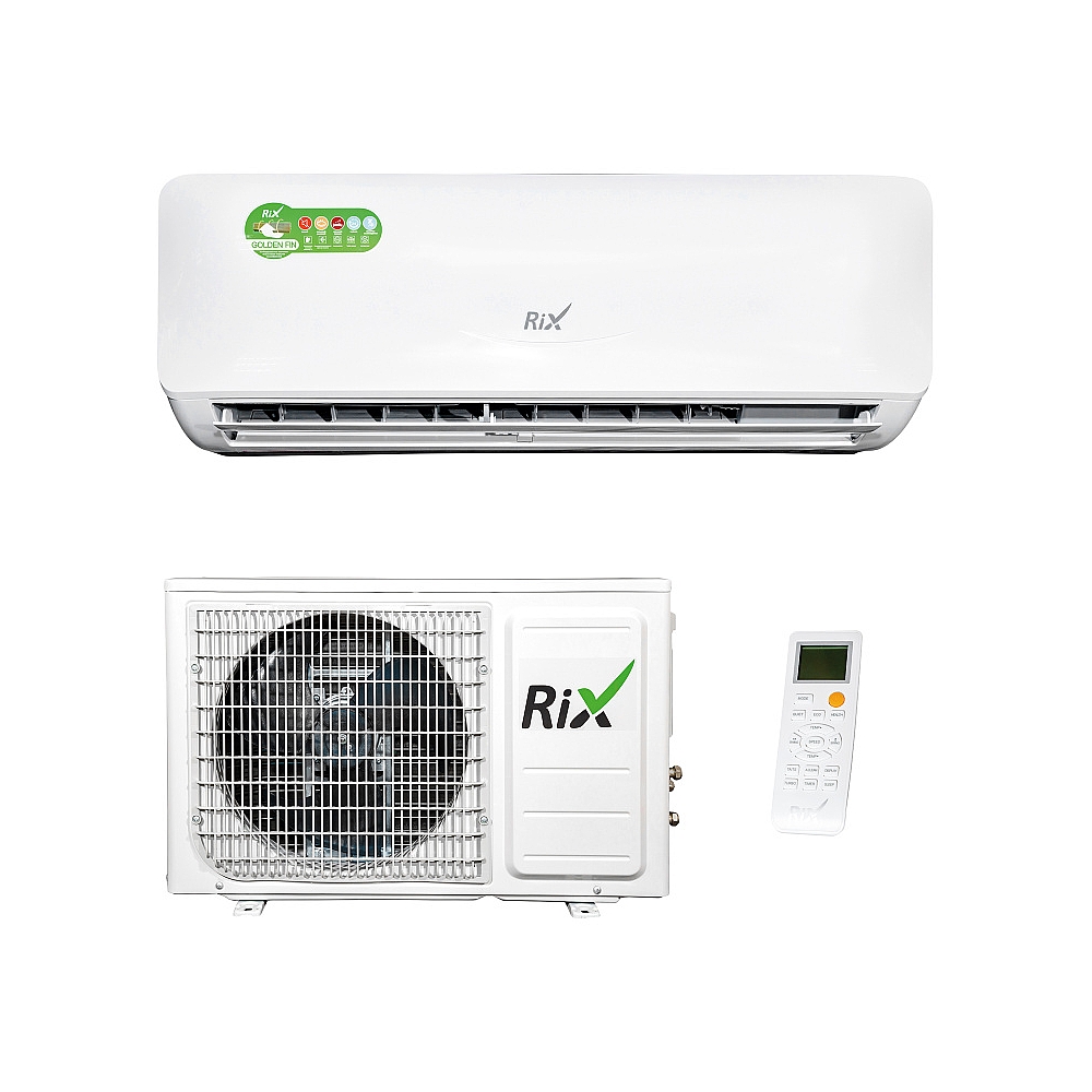 картинка Кондиционер сплит-система настенного типа RIX LITE I/O-W12MB 12000 BTU, 32 м², 28 дБ, охлаждение, обогрев, осушение, белый от магазина Одежда+
