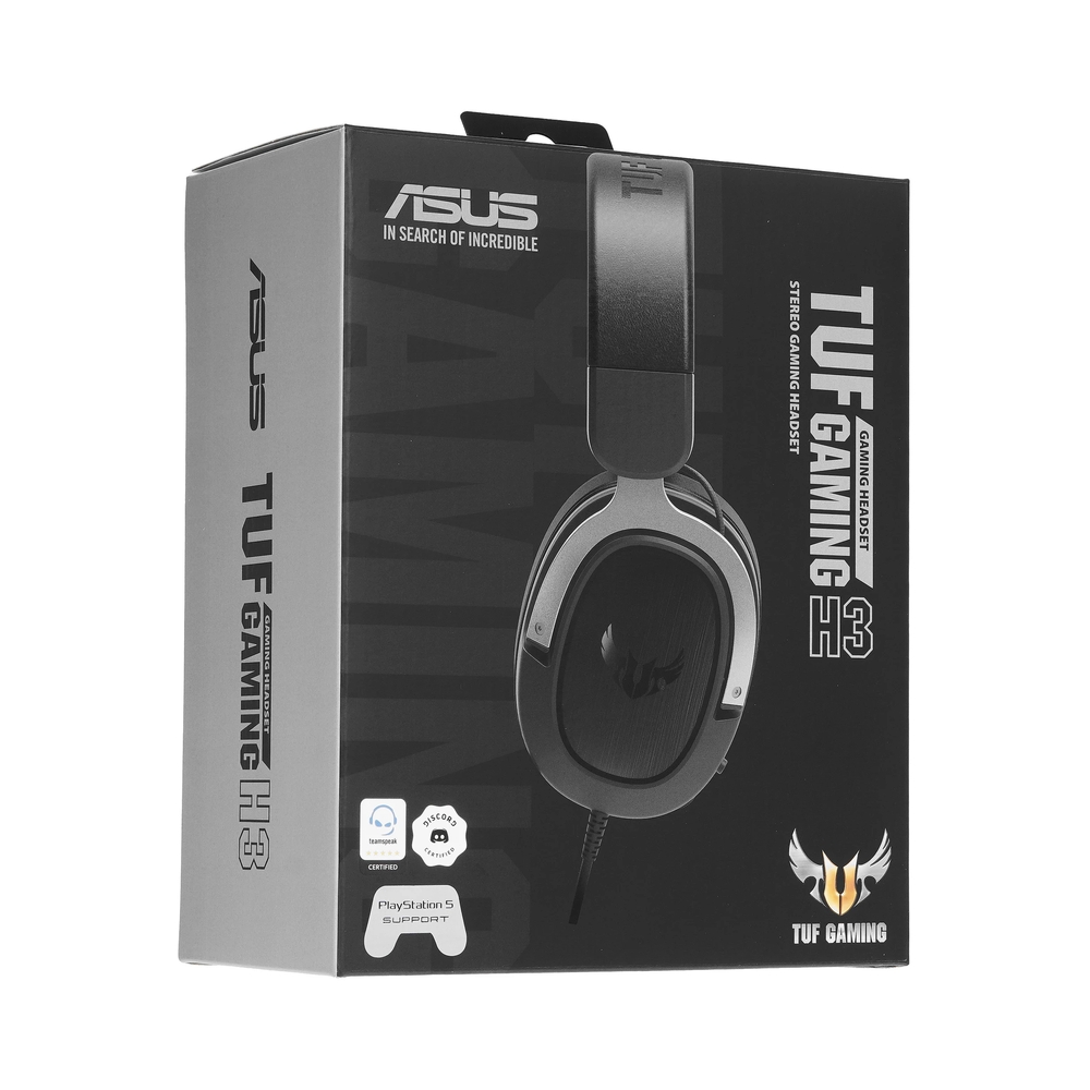 Проводные наушники ASUS TUF Gaming H3, чёрно-серые — KSKSHOP.RU