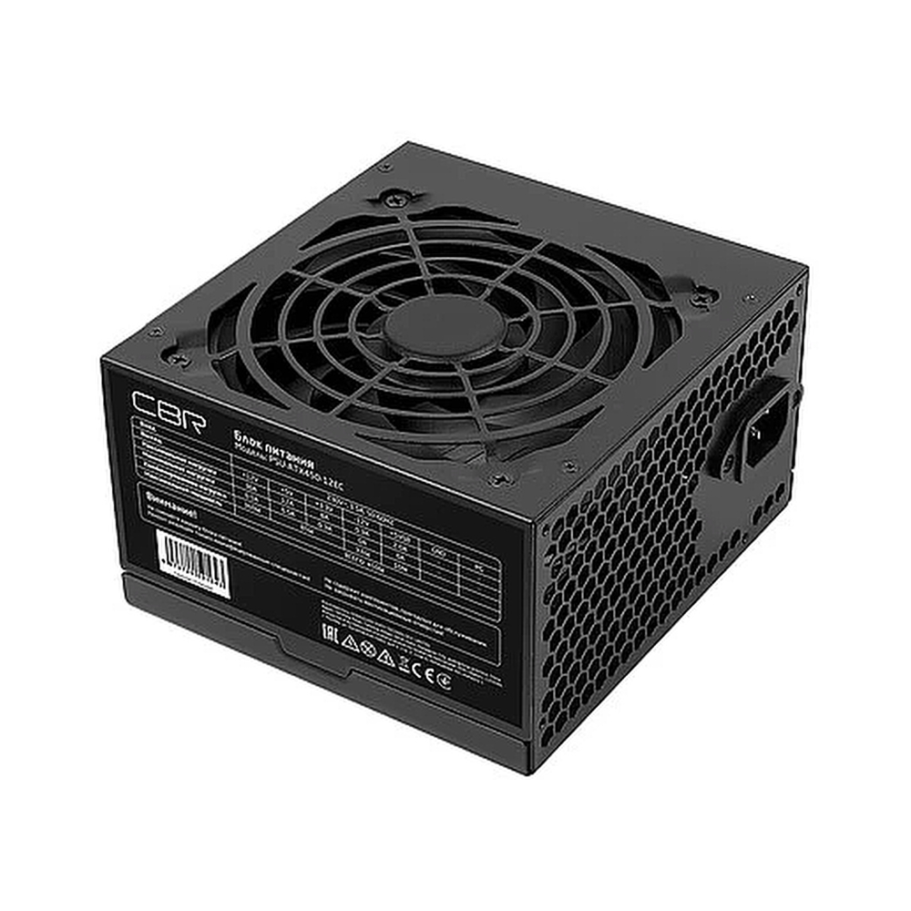 Блок питания CBR ATX 450W, 12cm fan, 20+4pin/1*4pin/1*IDE/2*SATA, кабель питания 1.2м, черный [PSU-ATX450-12EC] OEM — KSKSHOP.RU
