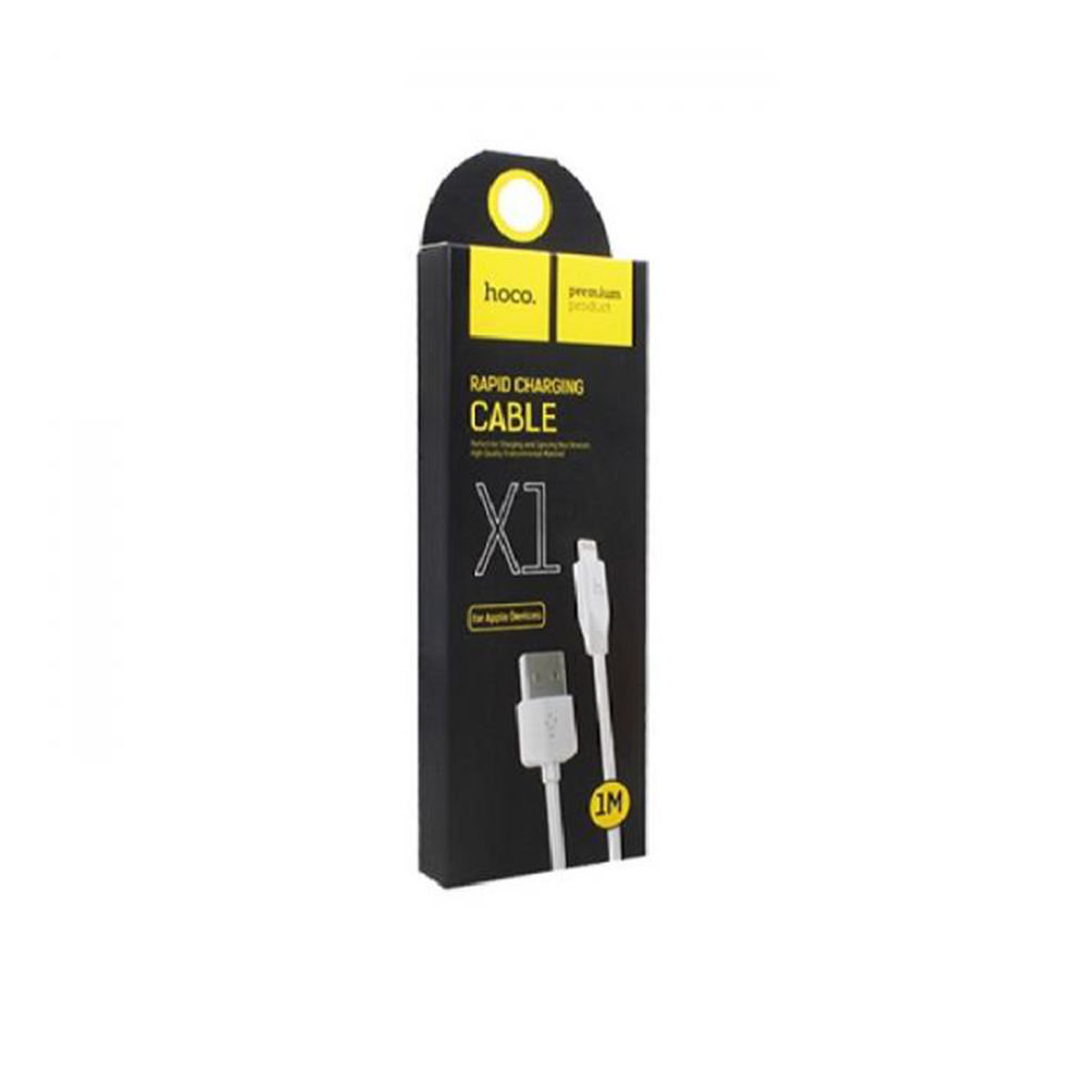 Кабель USB HOCO X1 Rapid, USB - Lightning, 2.1А, 1м, белый — KSKSHOP.RU