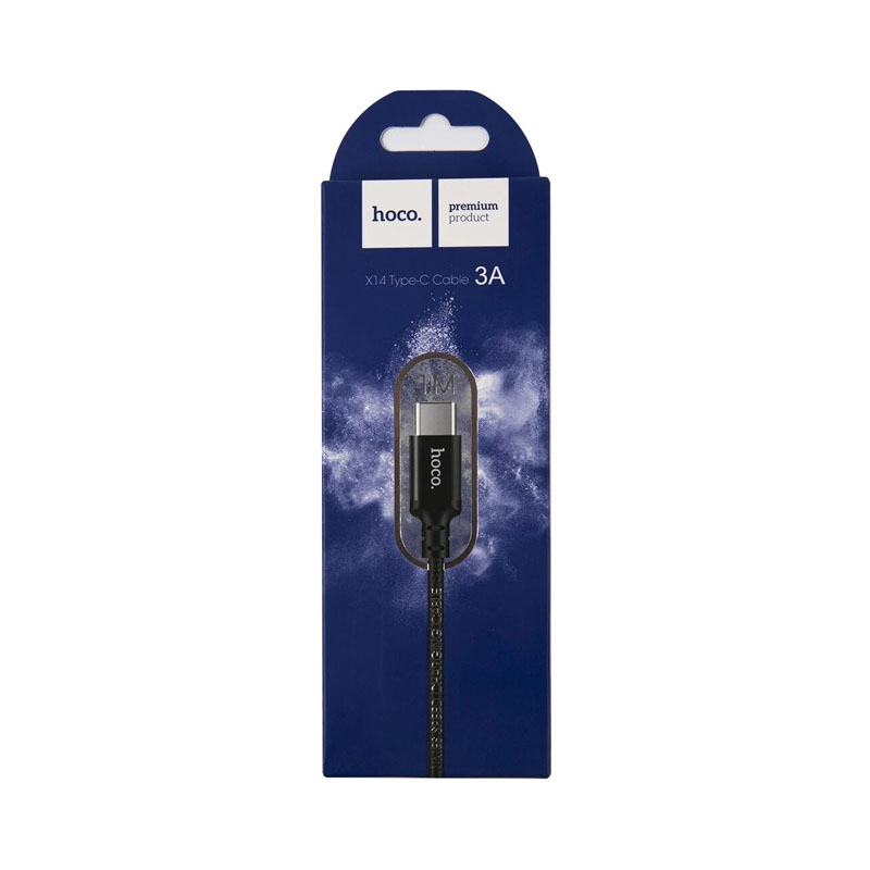 Кабель USB 2.0 hoco X14, AM/Type-C M, черный, 1м — KSKSHOP.RU