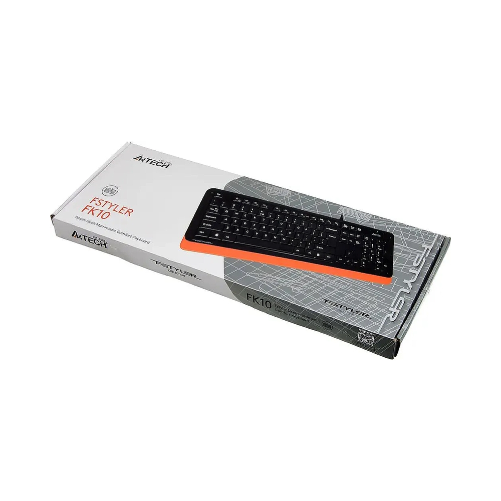 Клавиатура A4Tech Fstyler FK10 черный/оранжевый — KSKSHOP.RU
