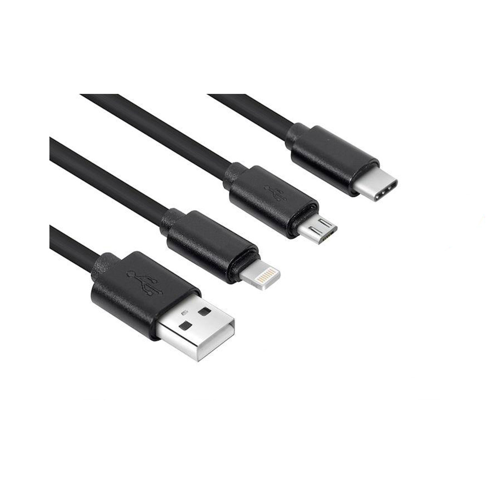Кабель USB 6 в 1 (Lightning, MicroUSB, Type-C 1.2м, плетеный) — KSKSHOP.RU