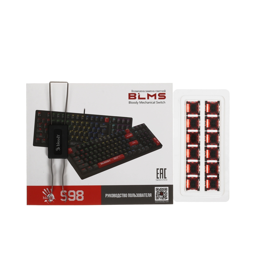 картинка Клавиатура механическая A4Tech Bloody S98 RED от магазина Одежда+