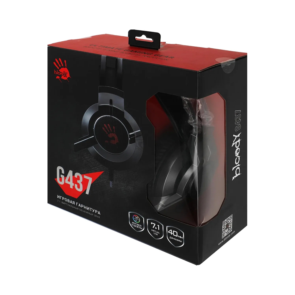 Наушники с микрофоном A4Tech Bloody G437 черный 1.8м — KSKSHOP.RU