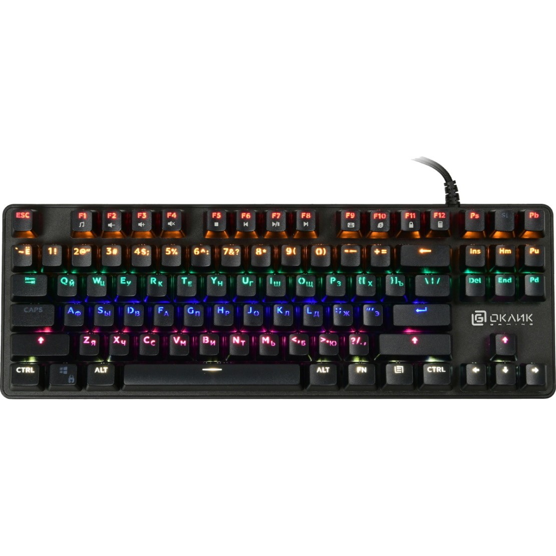 Клавиатура Oklick 969G SHOTGUN механическая черный USB Multimedia for gamer LED — KSKSHOP.RU