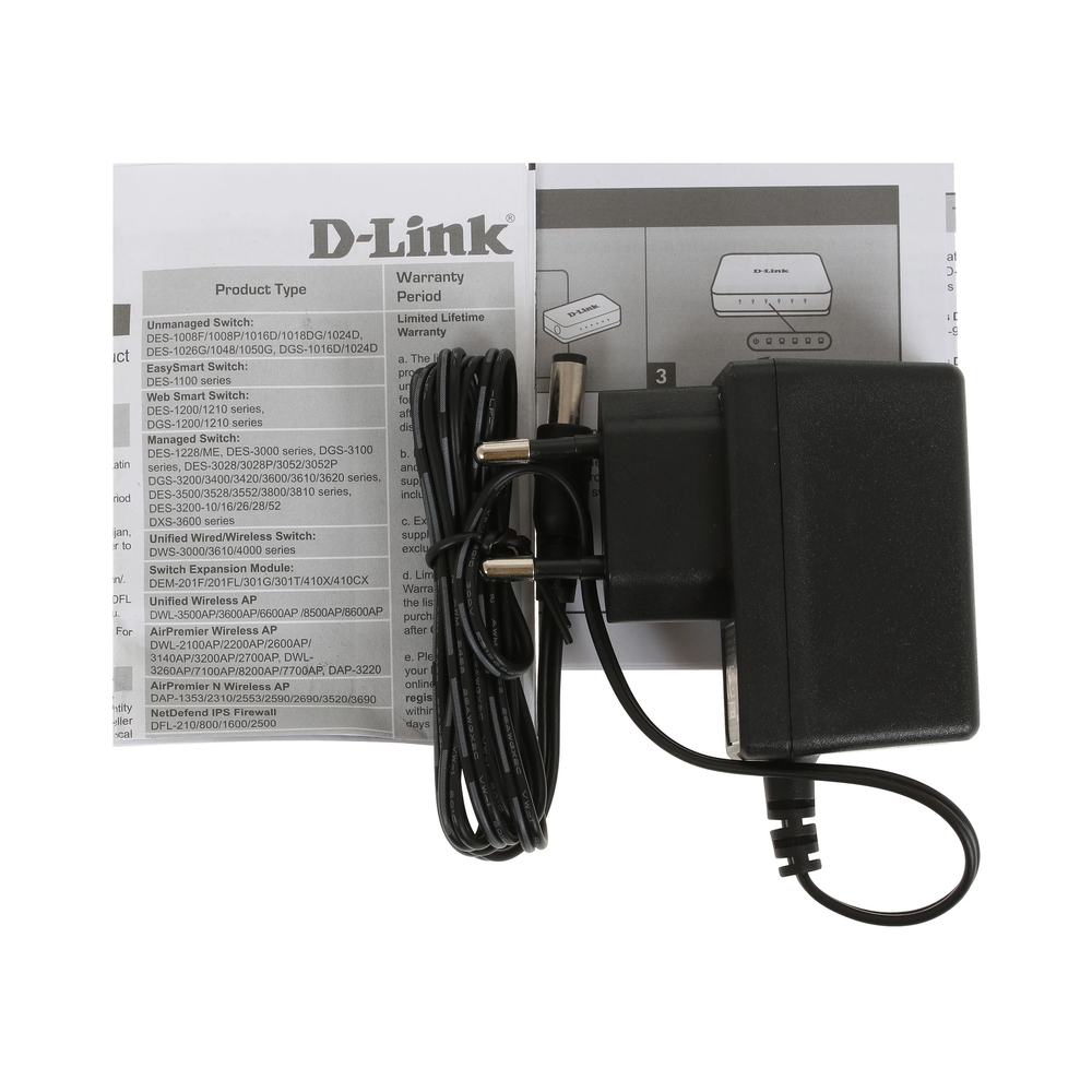 Коммутатор D-Link DES-1005C/B1A, 5x100Mbps — KSKSHOP.RU