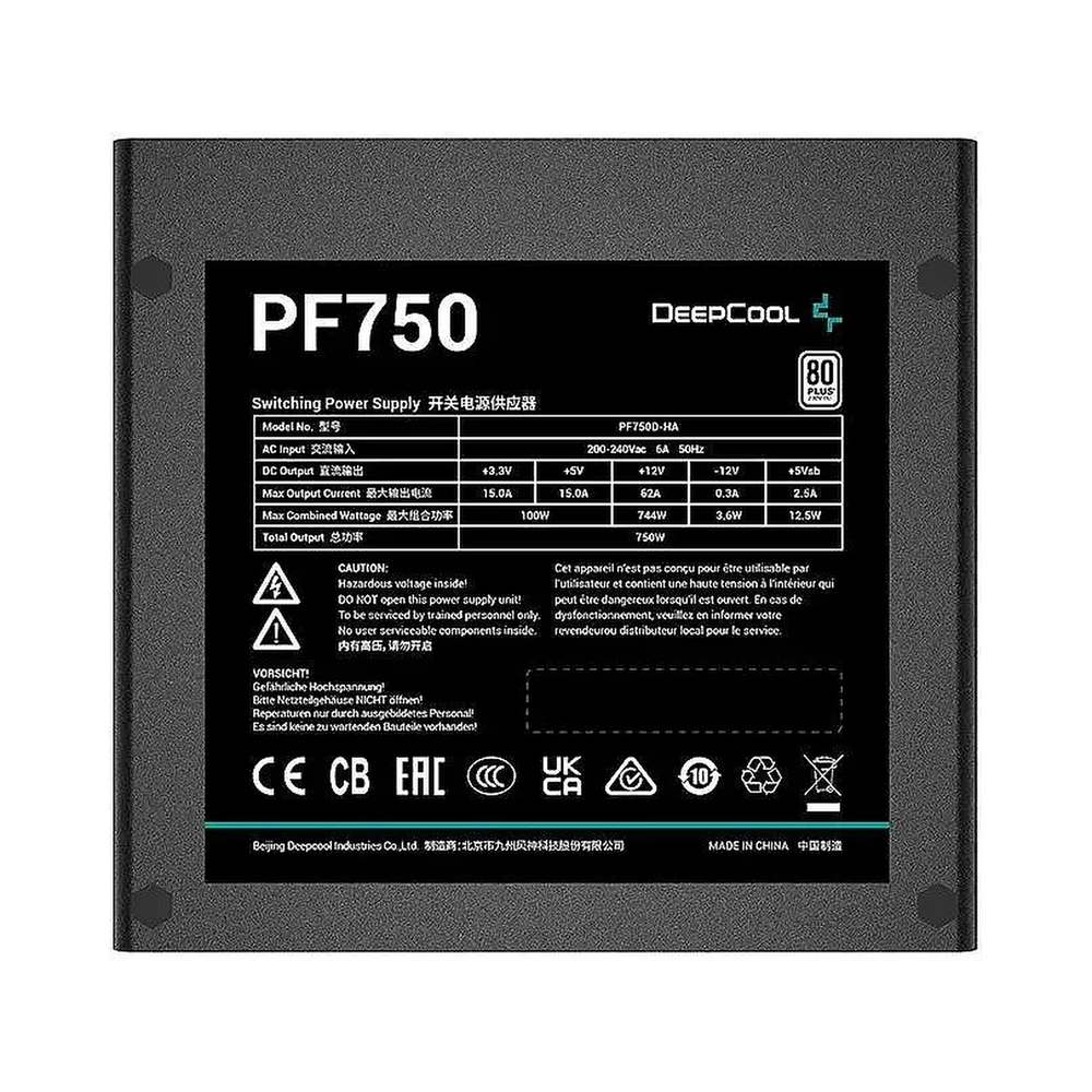 Блок питания DEEPCOOL PF750 [R-PF750D-HA0B-EU] 750W — KSKSHOP.RU