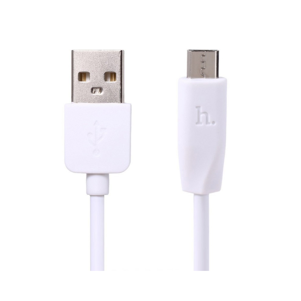 Кабель USB HOCO X1 Rapid, USB - Micro USB, 2.1А, 1м, белый — KSKSHOP.RU