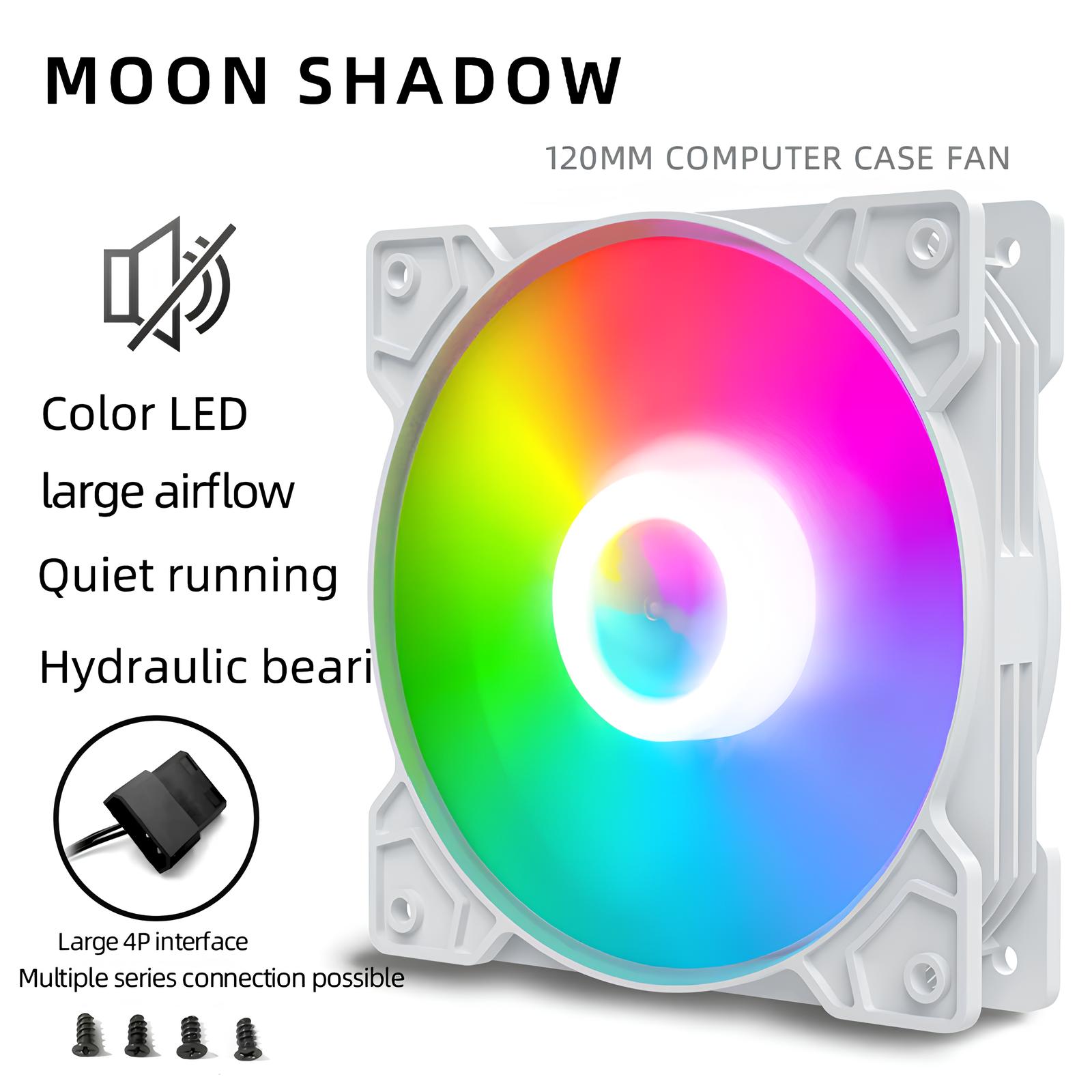 картинка Кулер 120mm RGB CoolMoon WHITE MOON SHADOW от магазина Одежда+