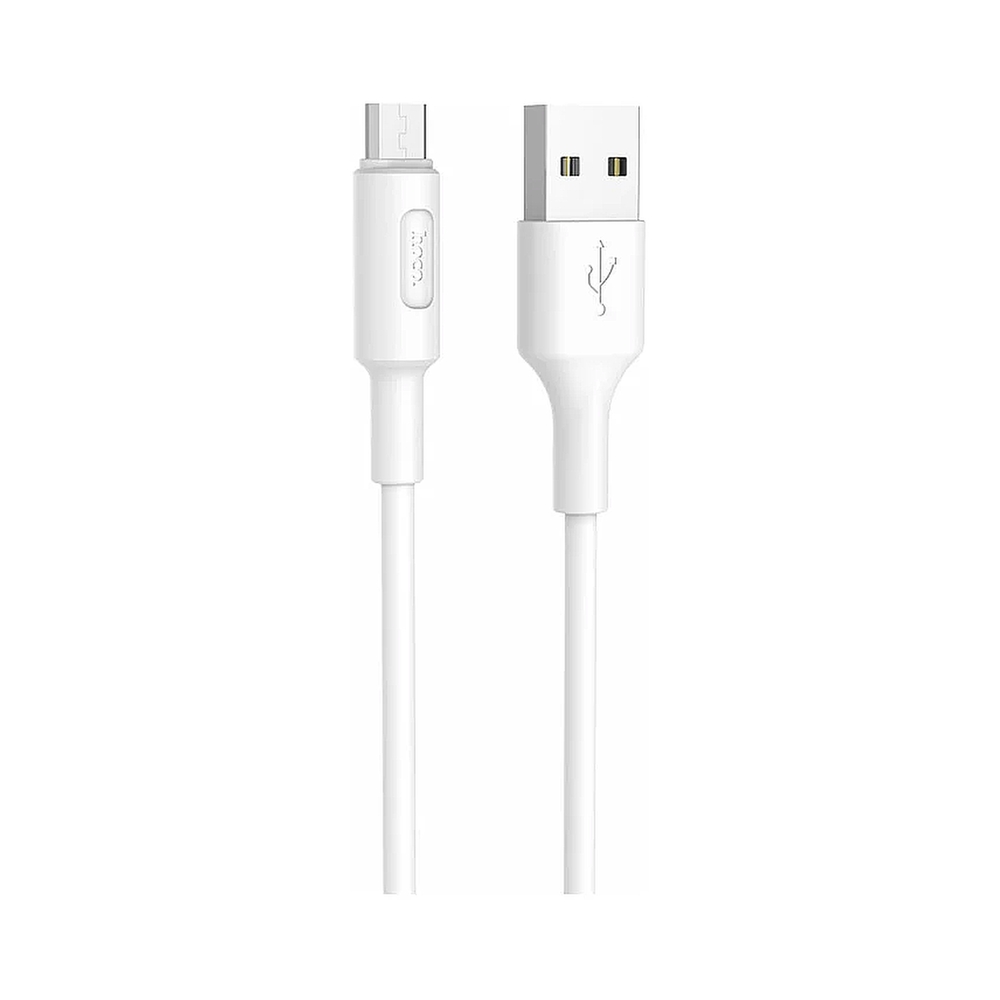 картинка Кабель USB 2.0 hoco X25, AM/microBM, белый, 1м от магазина Одежда+