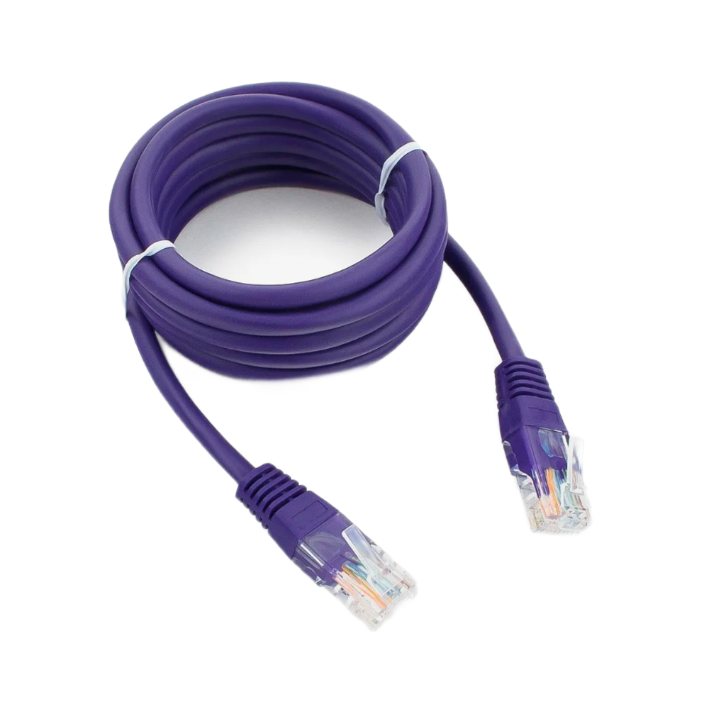 Патч-корд UTP Cablexpert кат.5e, 2м, литой, многожильный (фиолетовый) — KSKSHOP.RU