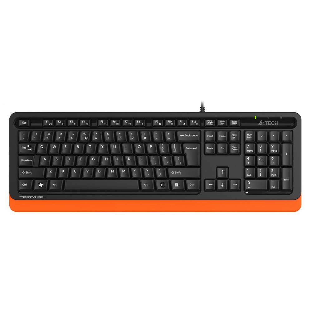 Клавиатура A4Tech Fstyler FKS10 черный/оранжевый USB — KSKSHOP.RU