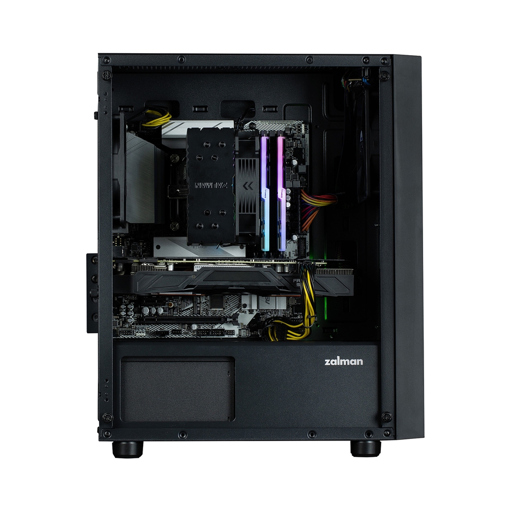 Корпус MiniTower Zalman T3 PLUS, чёрный — KSKSHOP.RU