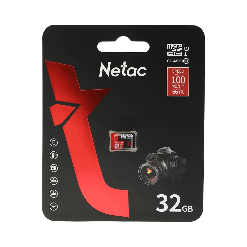 Карта памяти Netac P500 Extreme Pro microSDHC [NT02P500PRO-032G-S] 32GB — KSKSHOP.RU
