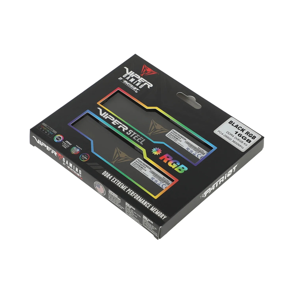 Оперативная память Patriot Viper Steel RGB [PVSR416G360C0K] 16GB KIT D4 — KSKSHOP.RU