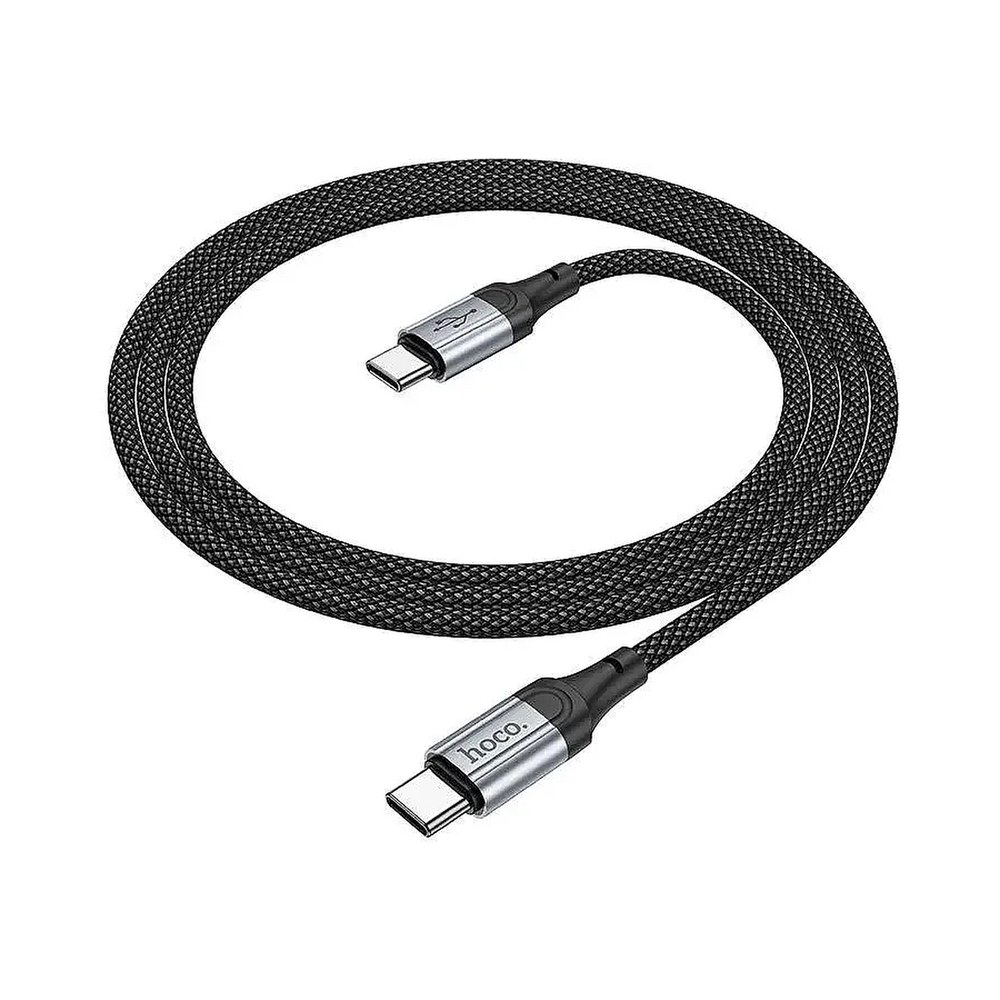 Кабель Hoco X102 Fresh Type-C to Type-C USB Type-C (m)-USB Type-C (m) 1м черный коробка — KSKSHOP.RU