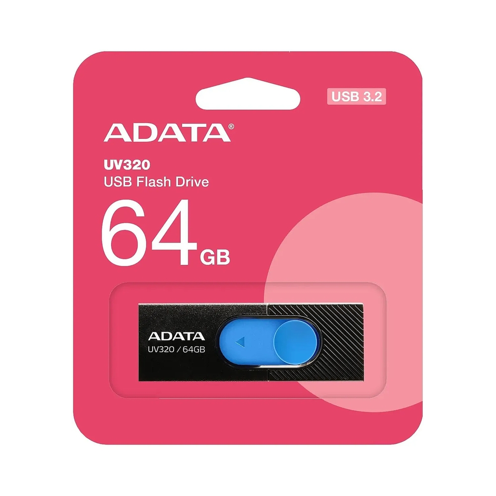 Флеш-накопитель ADATA UV320 [AUV320-64G-RBKBL] 64GB, черный — KSKSHOP.RU