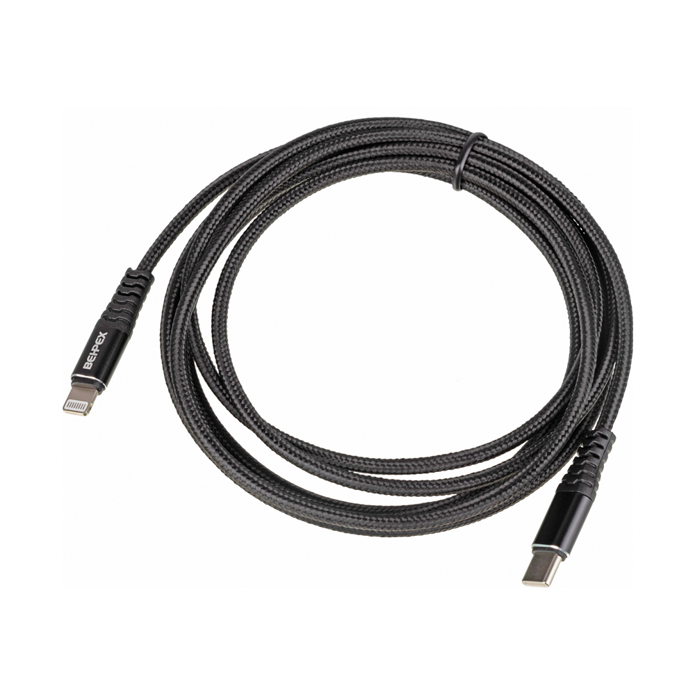 картинка Кабель PD quick charge USB Type-C (m)-Lightning (m) 2м черный от магазина Одежда+