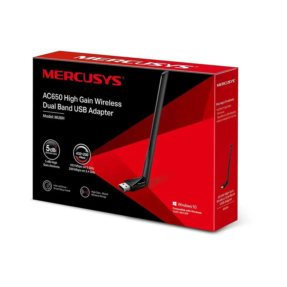 Wi-Fi адаптер Mercusys MU6H AC650 — KSKSHOP.RU