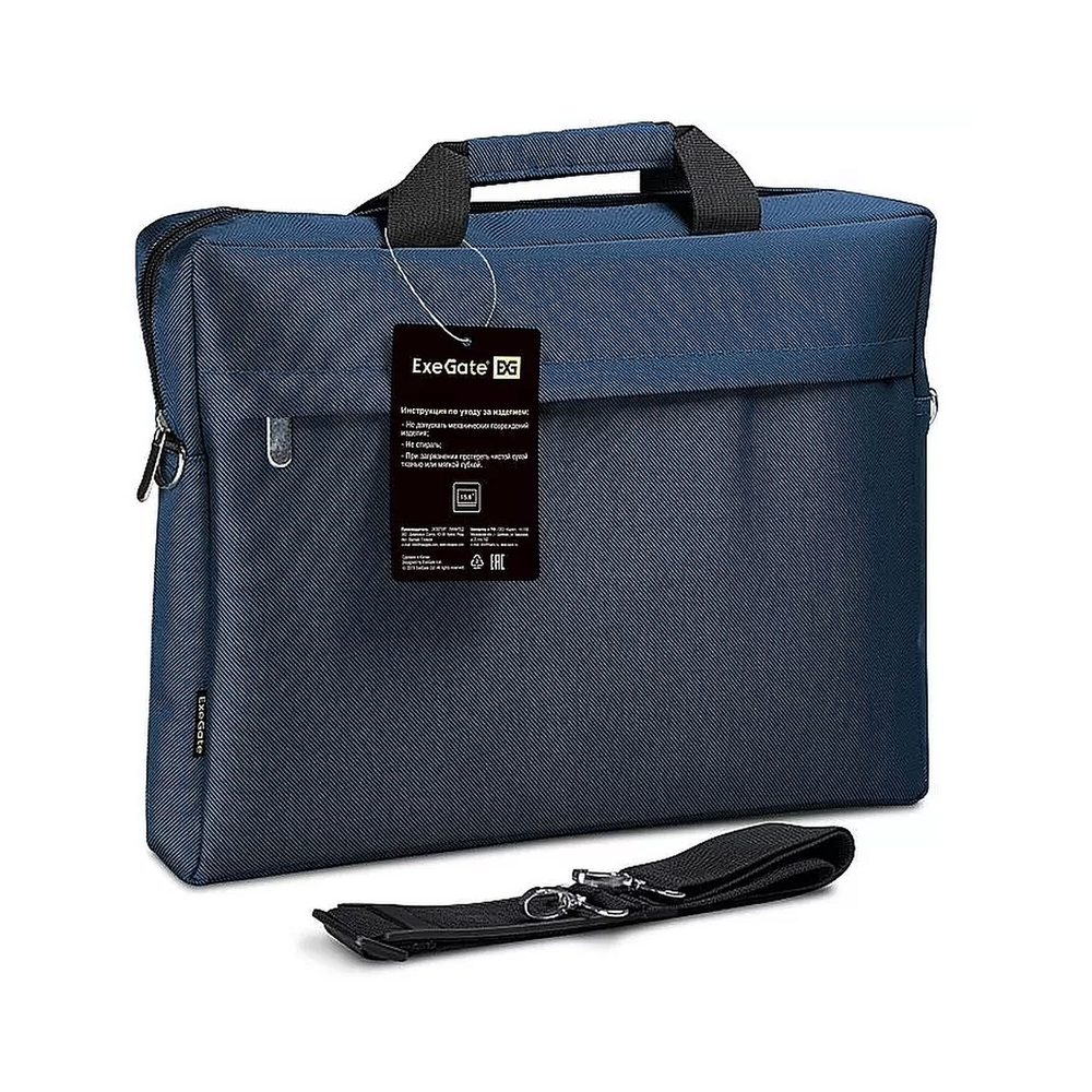 картинка Сумка ExeGate EX205137RUS Start  S15 Deep Blue, темно-синяя, полиэстер, для ноутбуков до 15.6" от магазина Одежда+
