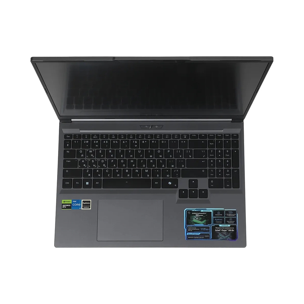 Ноутбук Maibenben X16C-i54455 Core i5 14450HX 16Gb SSD512Gb NVIDIA GeForce RTX5050 8Gb 16" IPS FHD+ (1920x1200) Windows 11 Home grey WiFi BT Cam 5200mAh (X16C-I544550F44HG4E10) — KSKSHOP.RU