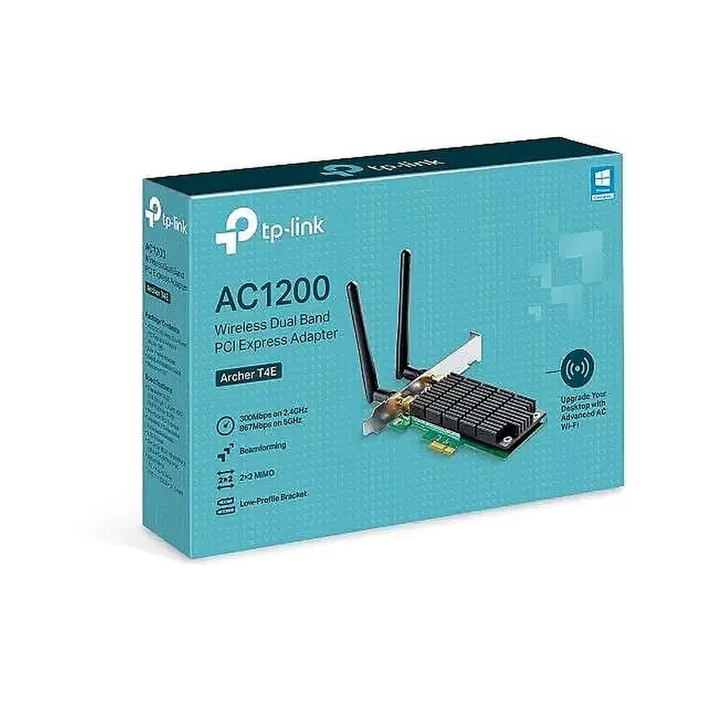 картинка Сетевой адаптер WiFi TP-Link Archer T4E AC1200 PCI Ex 2ант. от магазина Одежда+