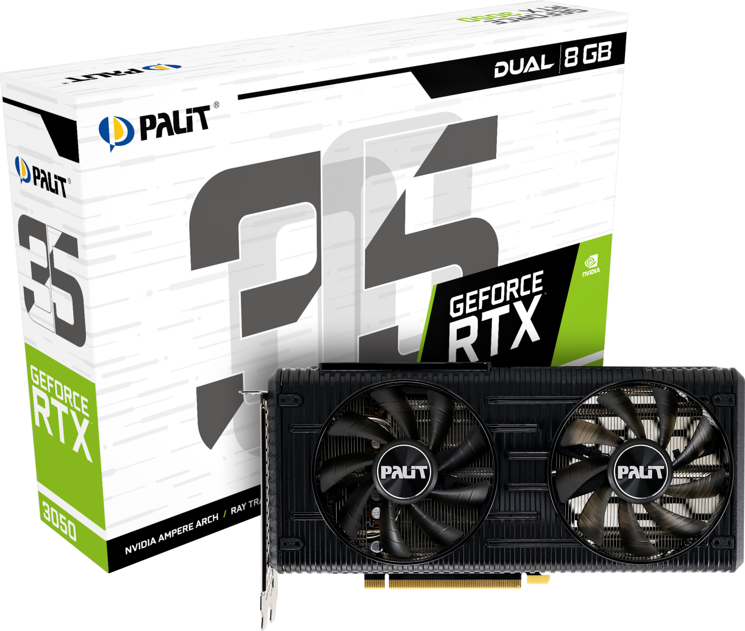 Видеокарта Palit GeForce RTX 3050 Dual [NE63050019P1-190AD] — KSKSHOP.RU