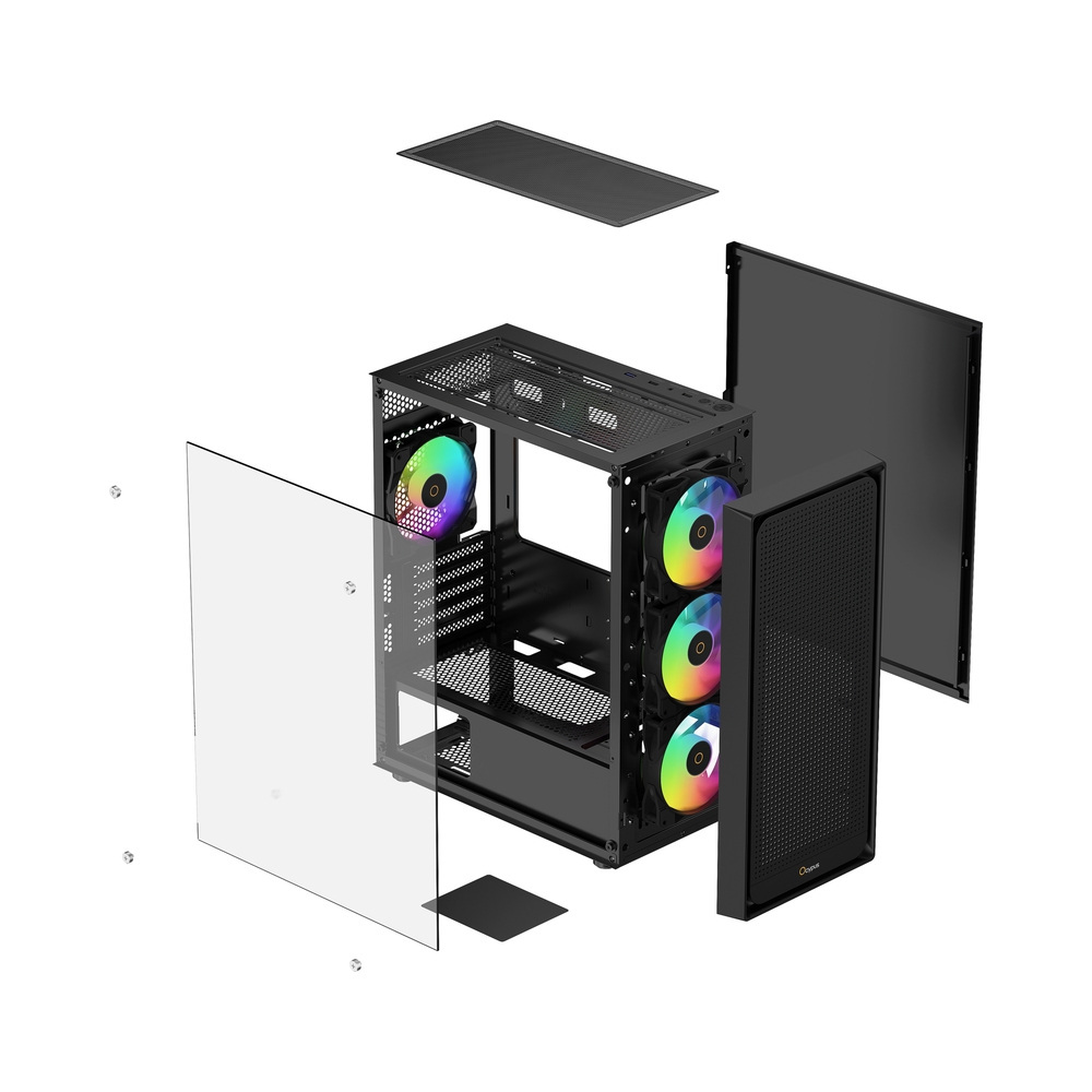 Корпус Ocypus Gamma C50 BK ARGB, черный — KSKSHOP.RU