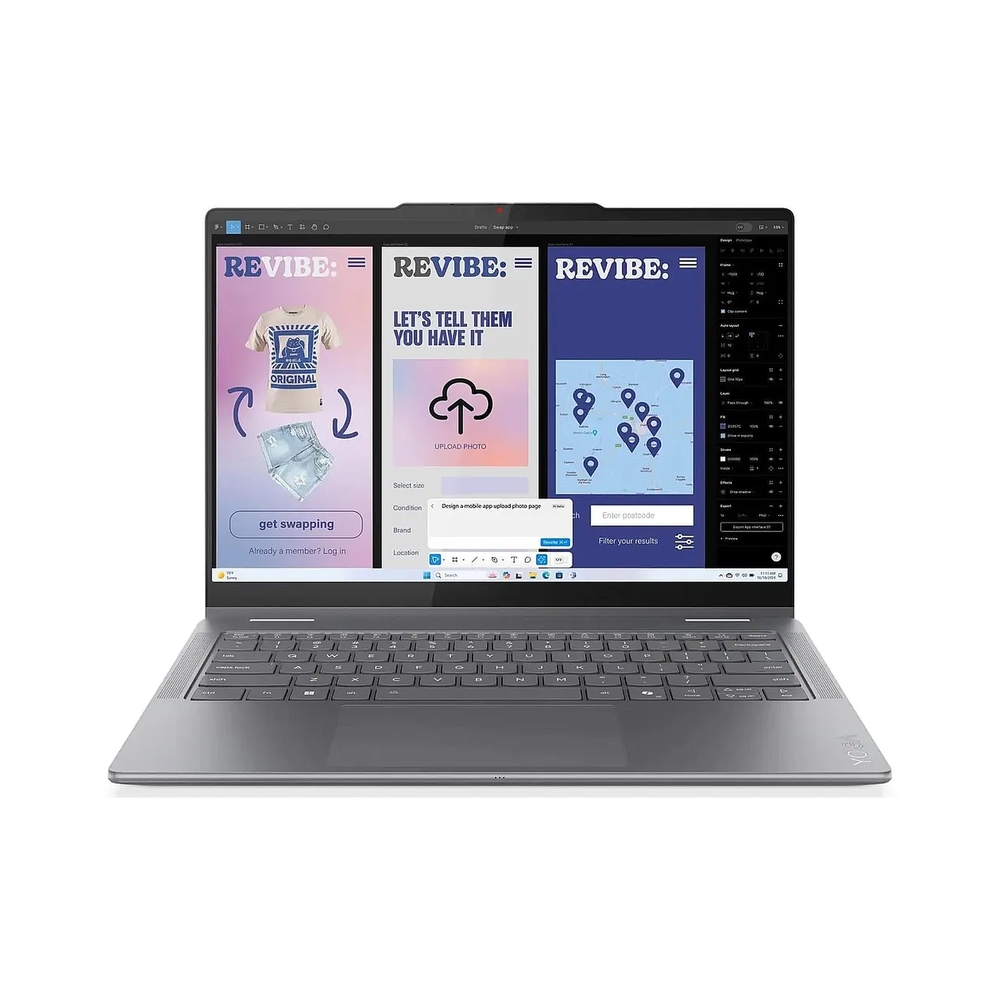 Ноутбук/ Lenovo Yoga 7 2-in-1 14ILL10 14"(1920x1200 OLED)/Touch/Intel Core Ultra 5 226V(2.1Ghz)/16384Mb/512PCISSDGb/noDVD/Int:Intel Arc graphics/Cam/BT/WiFi/70WHr/war 1y/1.38kg/luna grey/Win11Home + 65W, Pen, RU kbd — KSKSHOP.RU