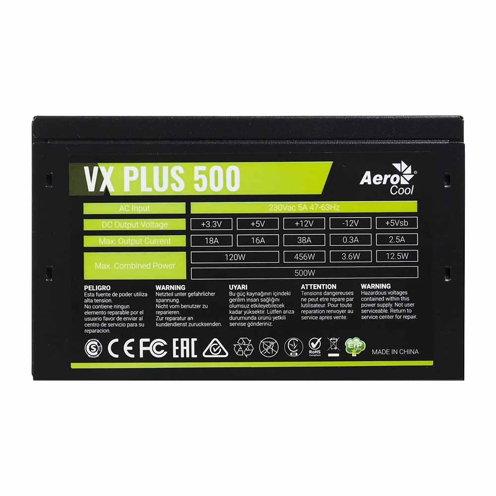 Блок питания AeroCool VX PLUS 650W [VX-650 PLUS] — KSKSHOP.RU