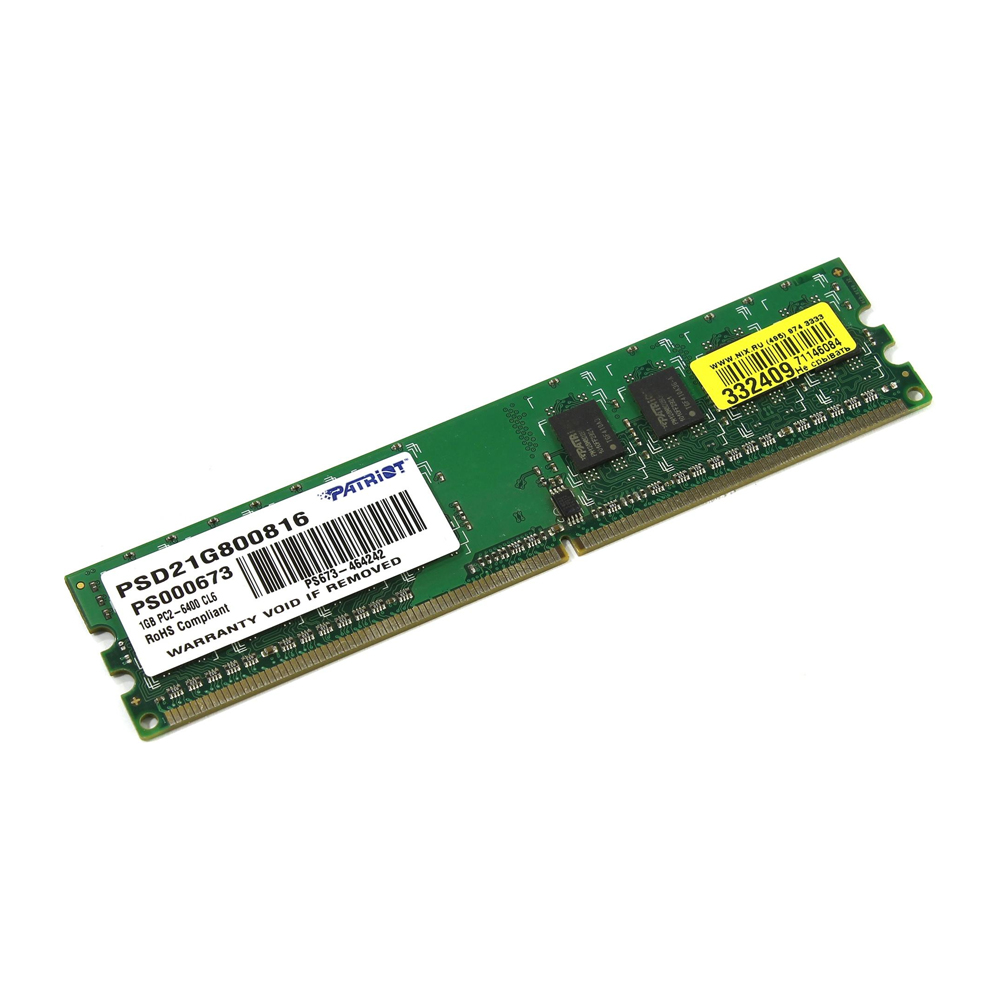 картинка [Б/У] Оперативная память Patriot Signature Line 1GB DDR2 [PSD21G800816] от магазина Одежда+