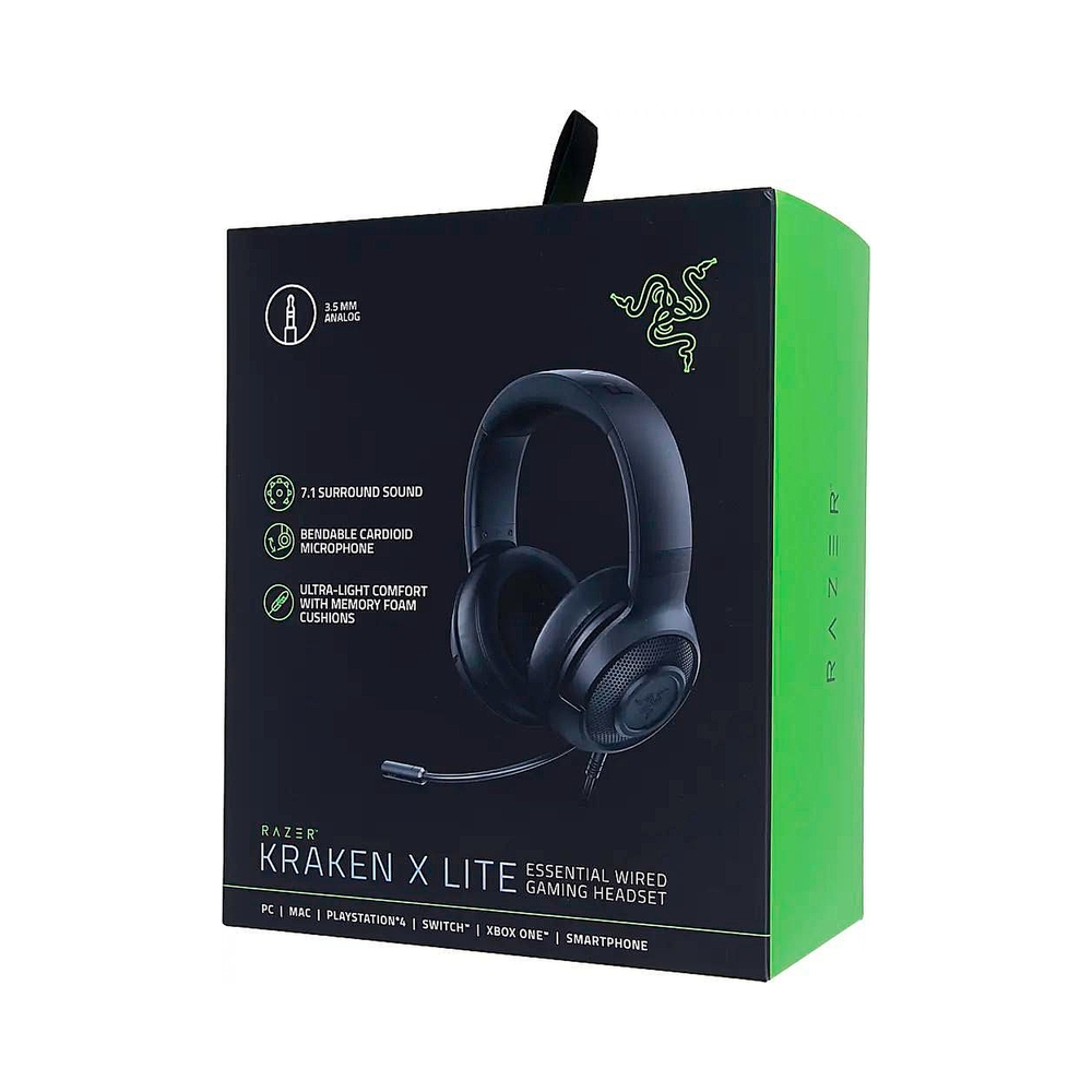 Гарнитура Razer Kraken X Lite, черный — KSKSHOP.RU