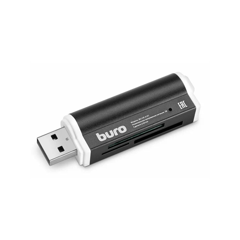 Картридер внешний Buro BU-CR-3101, черный — KSKSHOP.RU