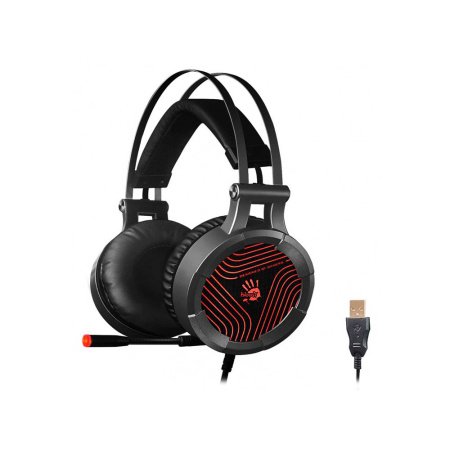 Наушники с микрофоном A4Tech G530 черный/серый