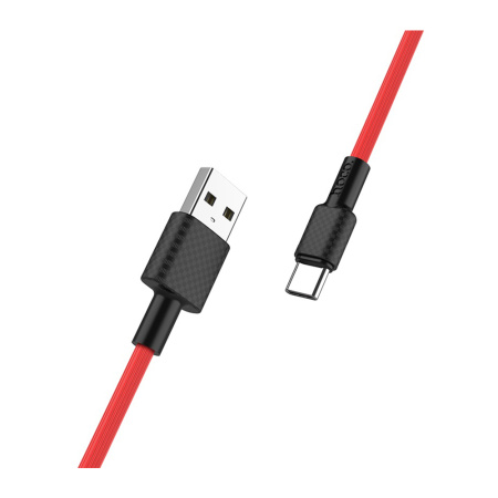 Кабель USB HOCO X29 Superior, USB - Type-C, 2.0А, 1м, красный