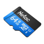 Флеш карта microSDHC 64GB Netac P500 (с SD адаптером) 80MB/s