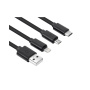Кабель USB 6 в 1 (Lightning, MicroUSB, Type-C 1.2м, плетеный)