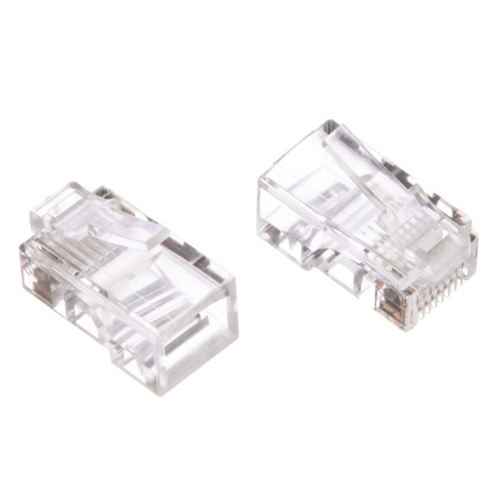 Коннектор WRline (WR-8P8C-C5E) UTP кат.5E RJ45 прозрачный (упак.:100шт)